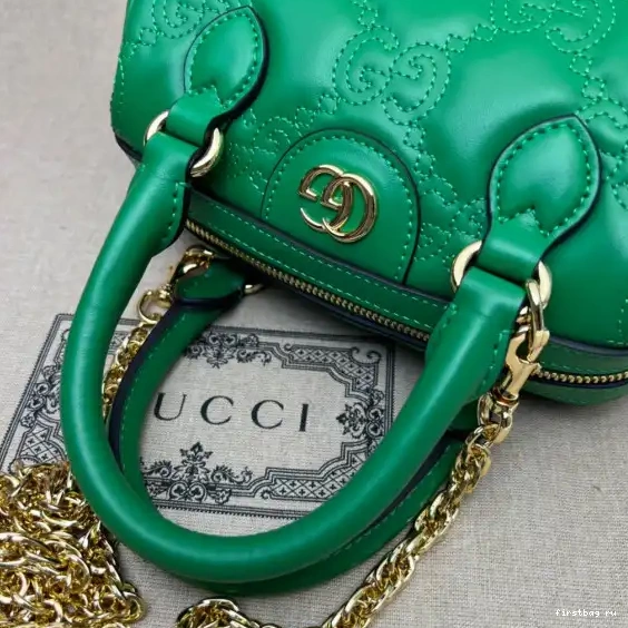 First bag ru handle matelassé bag leather GUCCI top GG 0527